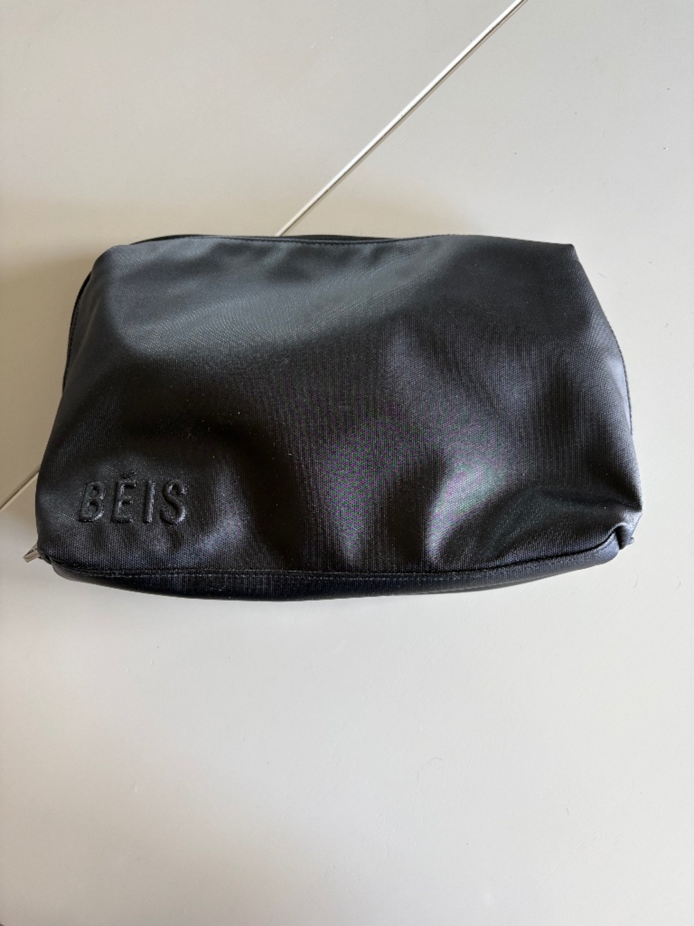 BÉIS Large Cosmetic Pouch Black Travel Makeup Toiletry Bag